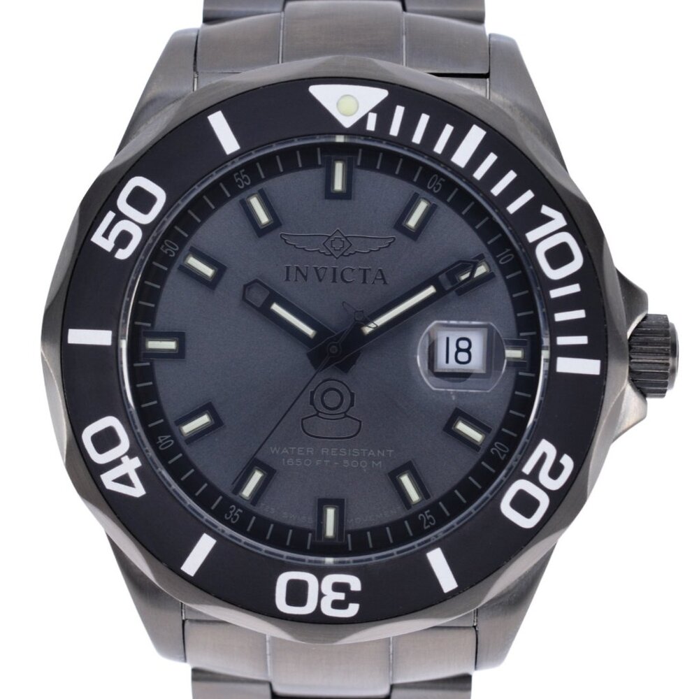 Men's 47mm Invicta Pro Diver Gunmetal Limited Edition Automatic Watch Ref: 0994!